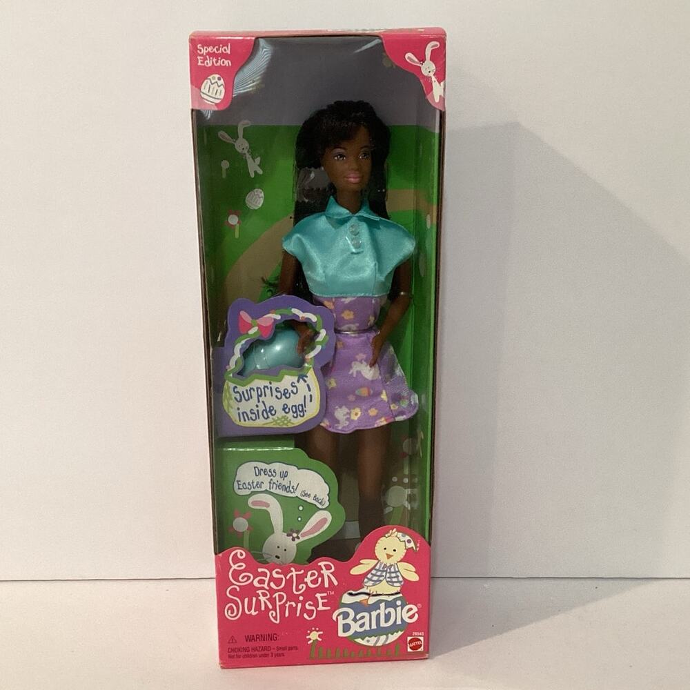Vintage 1998 Easter Surprise Barbie Special Edition African American NRFB 20543